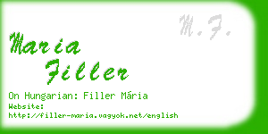 maria filler business card