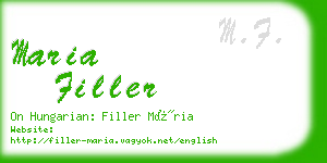 maria filler business card